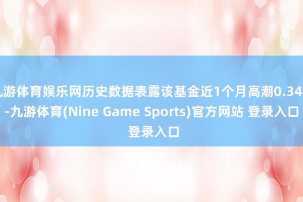 九游体育娱乐网历史数据表露该基金近1个月高潮0.34%-九游体育(Nine Game Sports)官方网站 登录入口