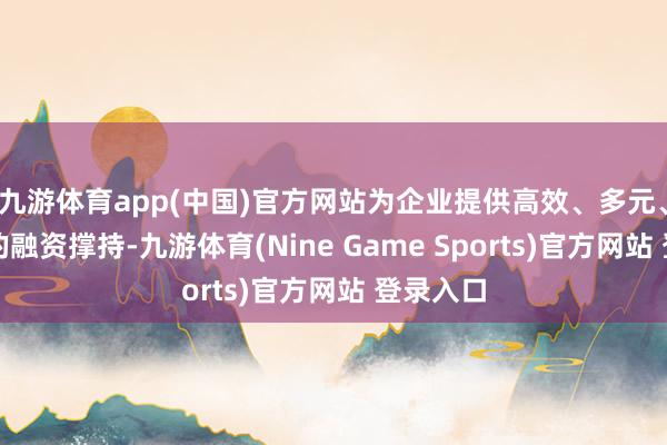 九游体育app(中国)官方网站为企业提供高效、多元、低老本的融资撑持-九游体育(Nine Game Sports)官方网站 登录入口