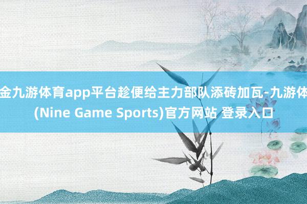 现金九游体育app平台趁便给主力部队添砖加瓦-九游体育(Nine Game Sports)官方网站 登录入口